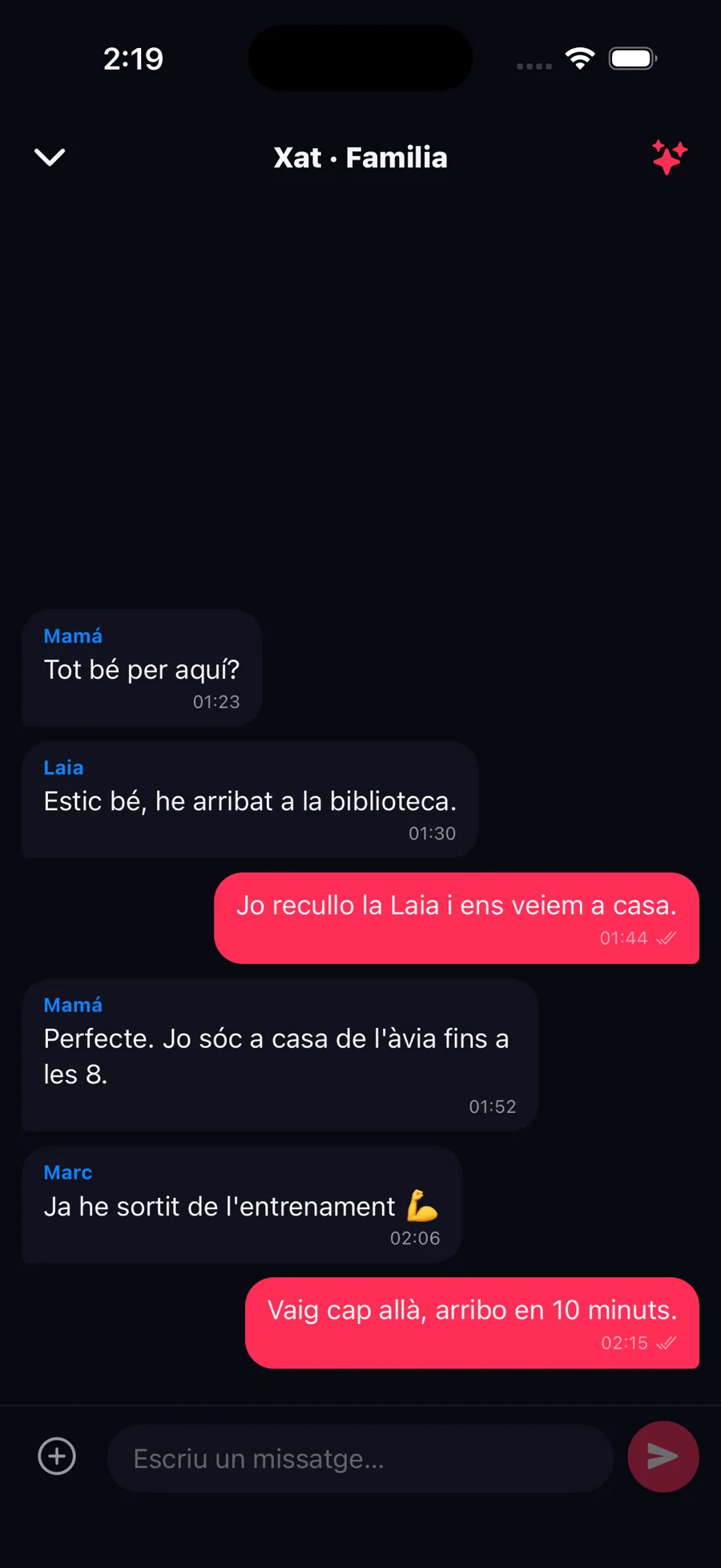 Xat privat del cercle a Zona
