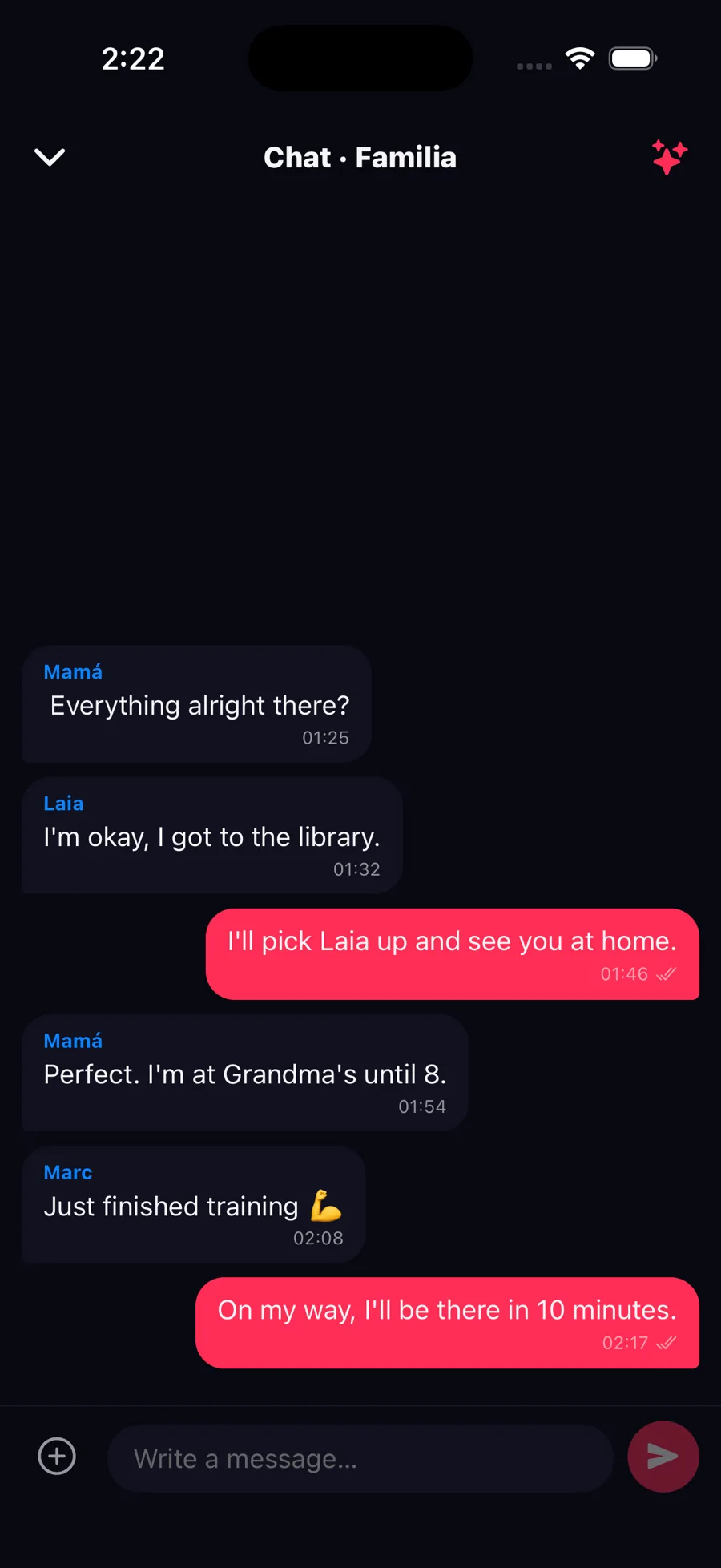 Private circle chat in Zona