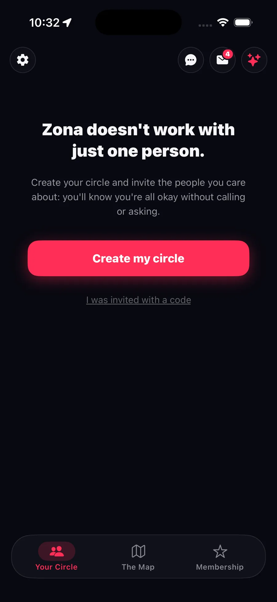 Create or join a circle in the Zona app